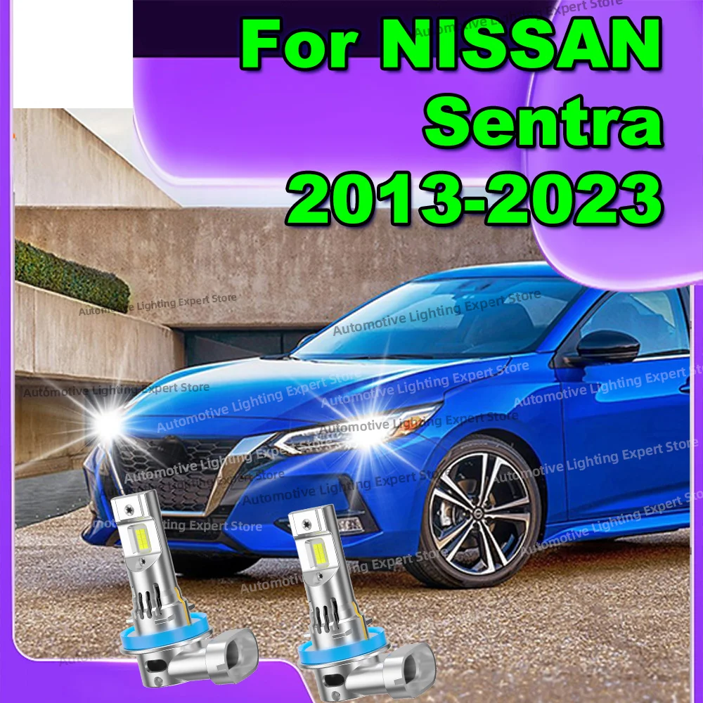 

2/4 шт. светодиодные лампы для автомобильных фар Canbus Turbo, авто лампа 6000K 30000LM для NISSAN Sentra 2013-2023 2014 2015 2016 2017 2018 2019