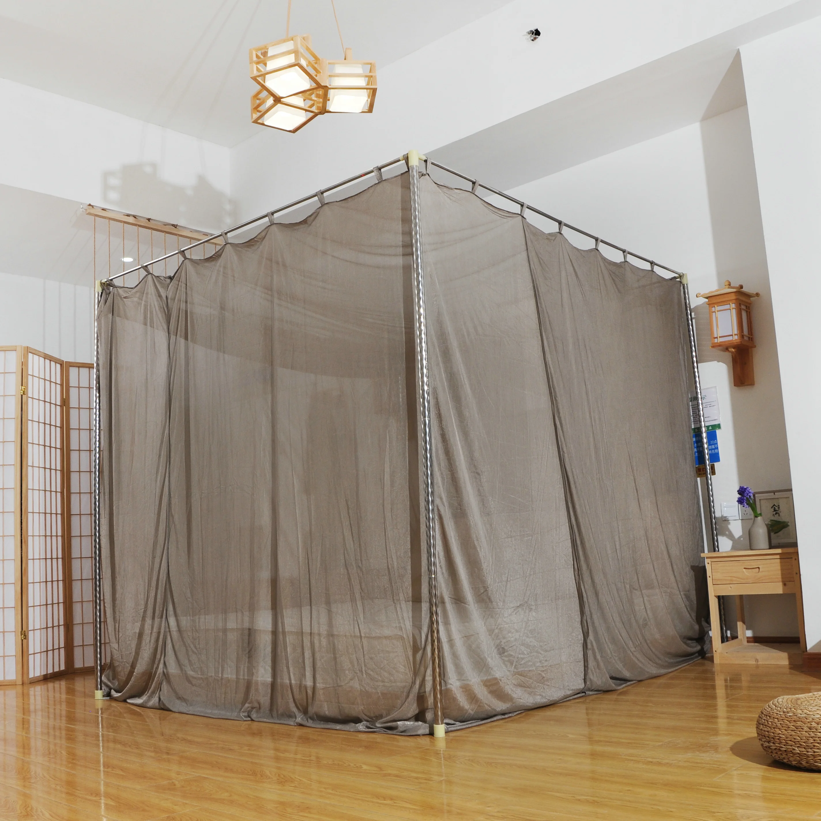 ESD Earthing High Shielding Silver Mesh Mosquito Net EMF Protection Bed Canopy For Health Sleep