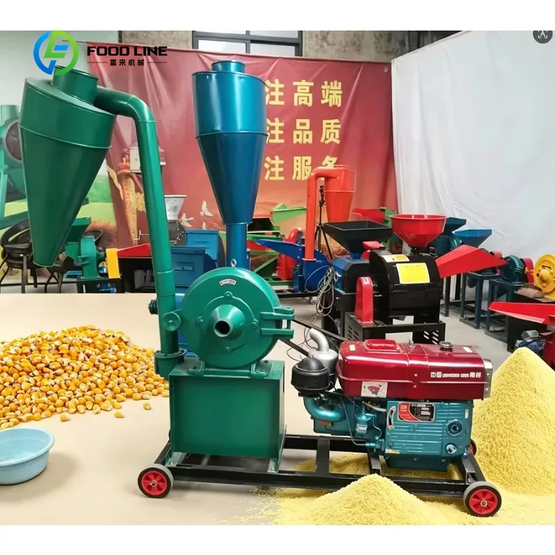 Customized Commercial Diesel Engine Corn Grinder Machine for Fine Powder Making Industrial Flour Milling Equipment