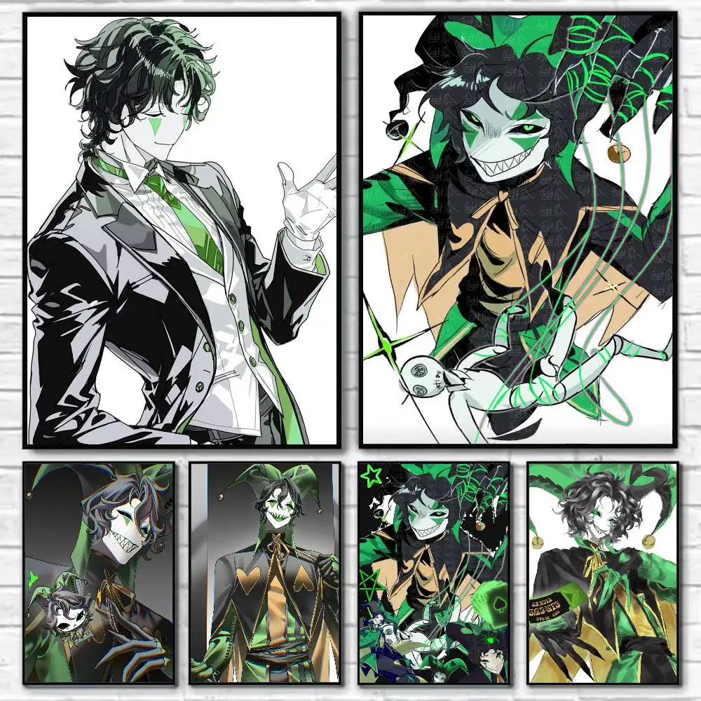 Harlequin Poster Self-adhesive Art Waterproof Paper Sticker Coffee House Bar Room Wall Decor