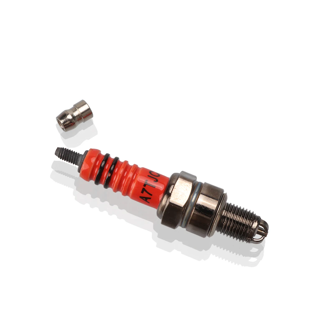 New of 3 Electrode Spark Plug for Motorcycle Accessories 50c 70cc 90cc 110cc 125cc Dirt Bike Atv Go Kart Chopper Pocket Bike