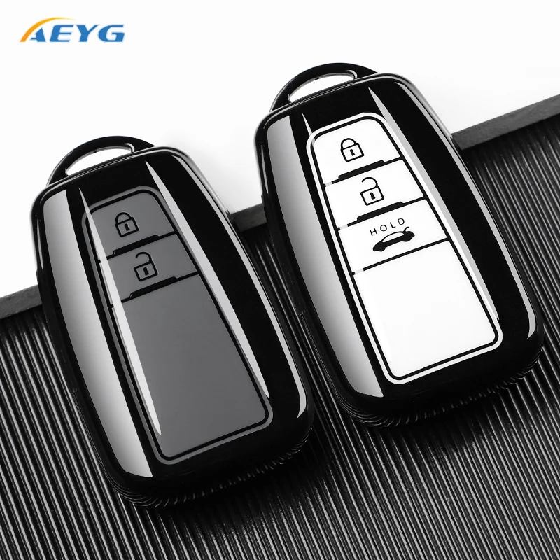 Car Key Case Fob Shell For Toyota CHR Camry Corolla RAV4 Highlander C-HR Prius Land Cruiser Prado Keychain Interior Accessories