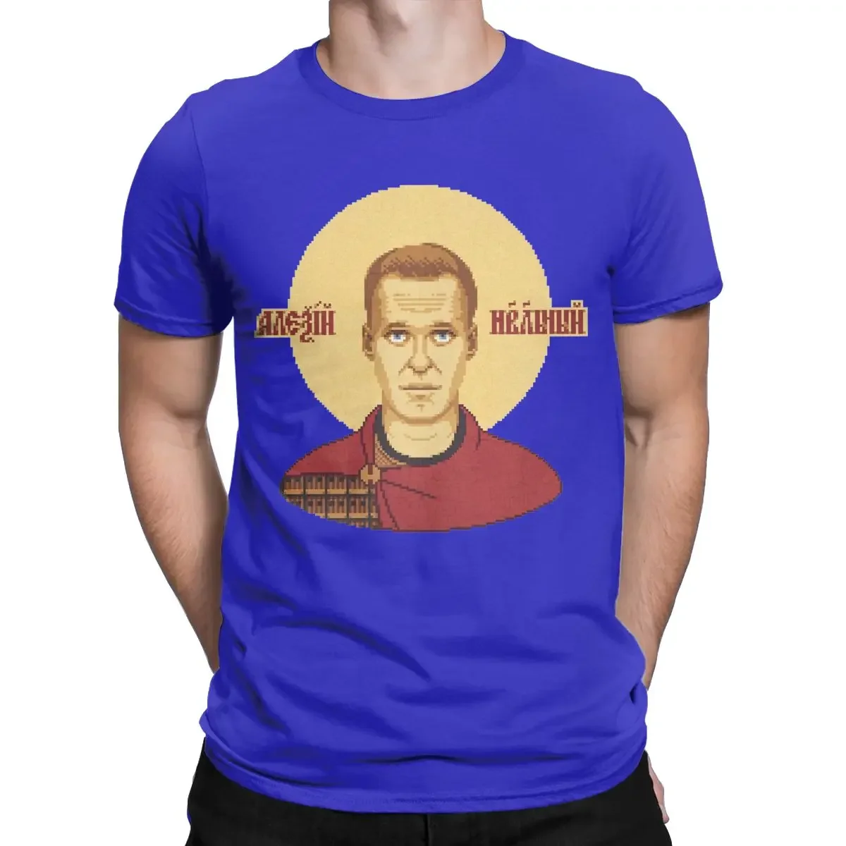 Alexey Navalny The Great Martyr Men T Shirts Pure Cotton Graphic Clothes Vintage Tee Shirt Short Sleeve Crewneck T-Shirts style