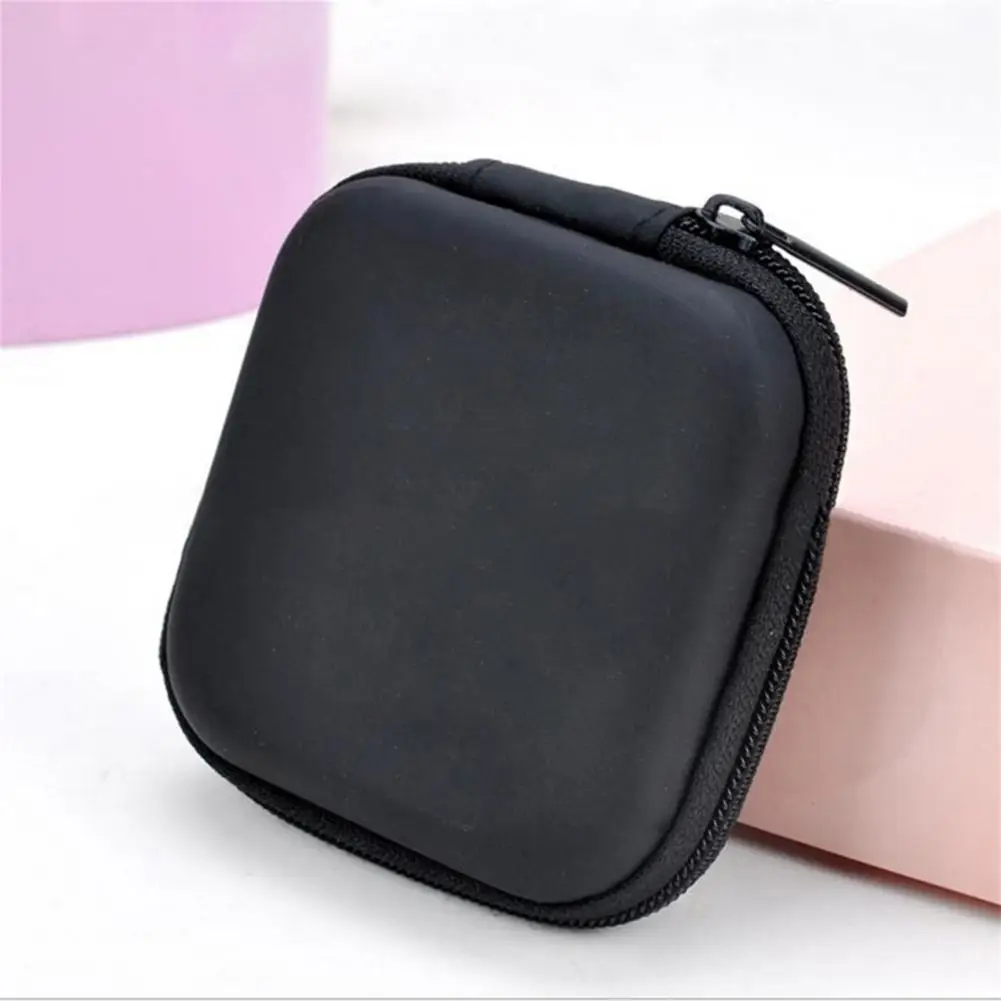 Bolsa de almacenamiento de auriculares EVA portátil, soporte de auriculares con cremallera, cargador Digital, bolsa de almacenamiento de auriculares, estuche organizador de Cable de datos Usb