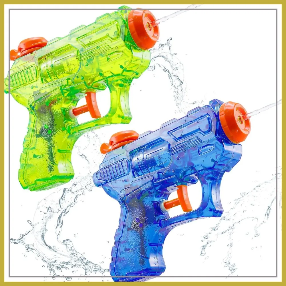 

Mini Squirt Guns 140 Shots Per Fill, Summer Water Blaster Pool Beach Toys (2 Pack)