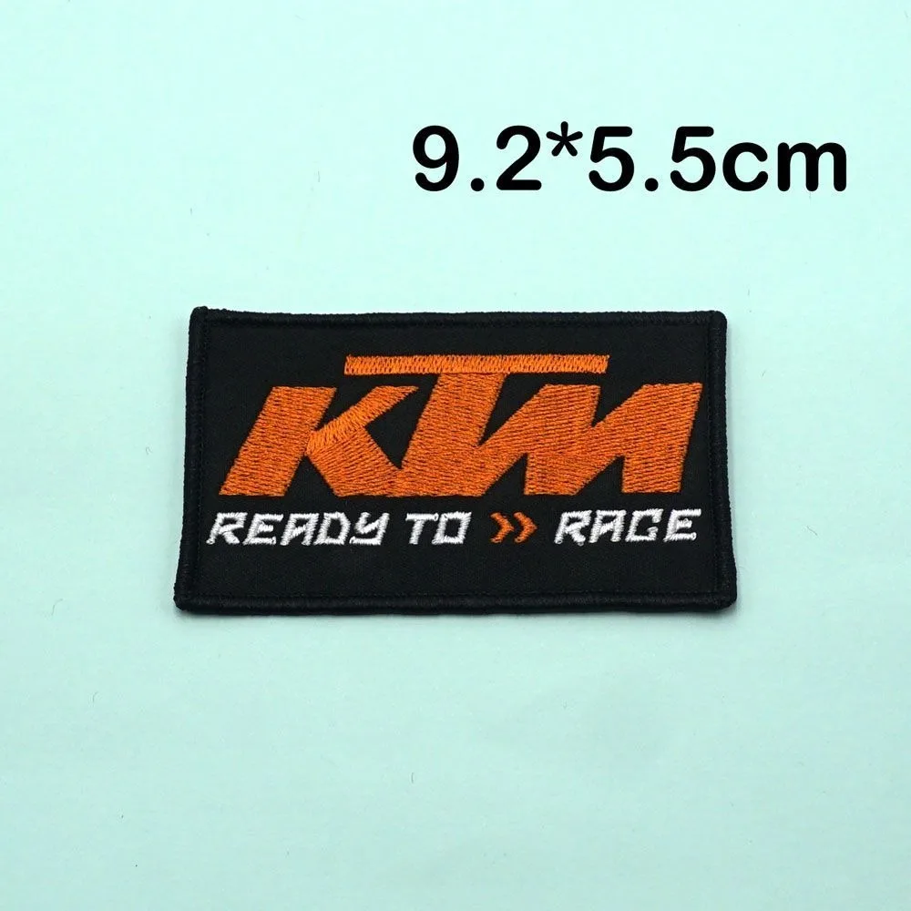 ملصقات قماش مطرزة بشعار الدراجة النارية ملصقات ثقب الملابس لـ KTM جاهزة للسباق Duke 690 790 890 1090 1190 1290 ADV