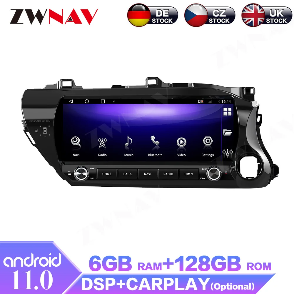 

12.3" Android 11.0 6G+128GB For Toyota Hylac 2015-2023 Car Radio Multimedia Recorder Player Auto GPS Navigation Head Unit Stereo