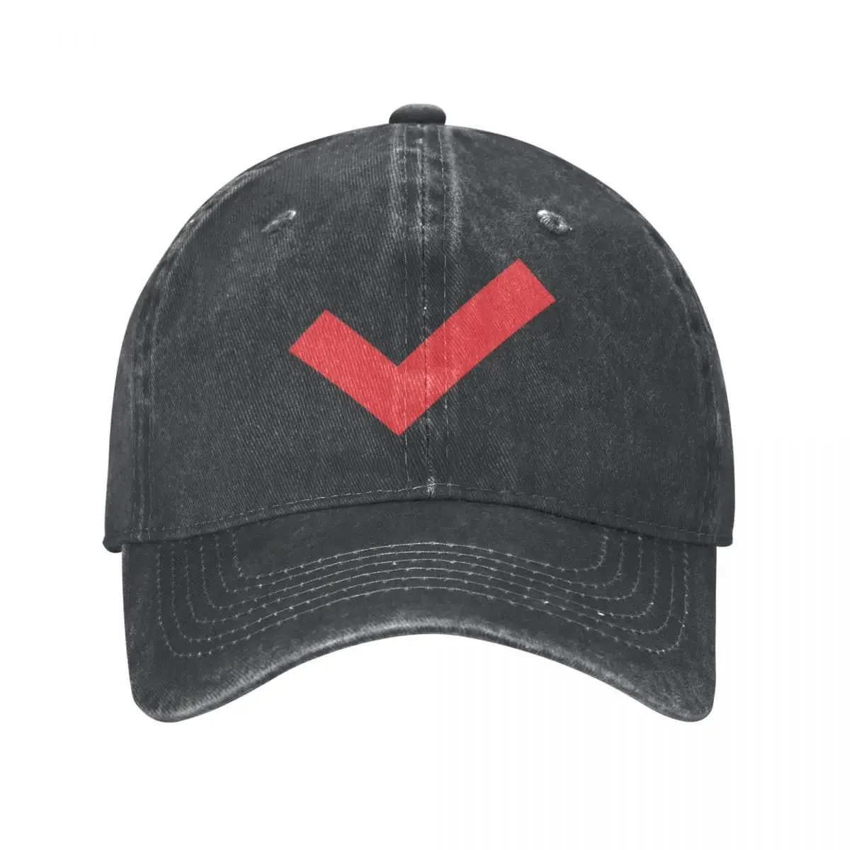 Red Tick Baseball Cap Right Logo University Cheap Washed Trucker Hat Unisex Stylish Printed Washed Baseball Caps