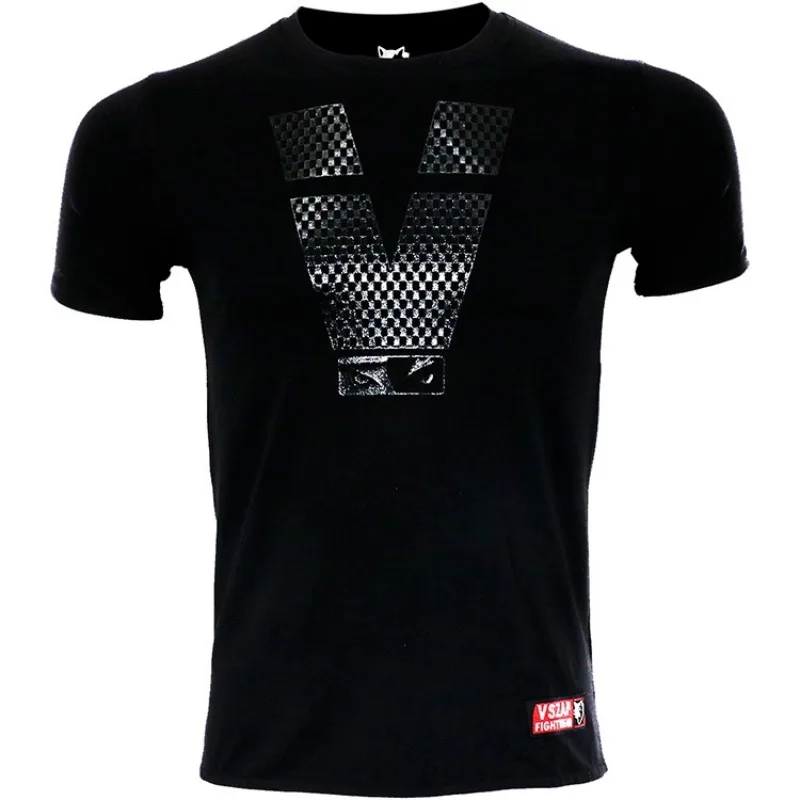 VSZAP MMA Short Sleeve T-Shirt Fitness Training Top Casual Cotton Punching Bag Gymwear for Martial Arts UFC Thai Boxing
