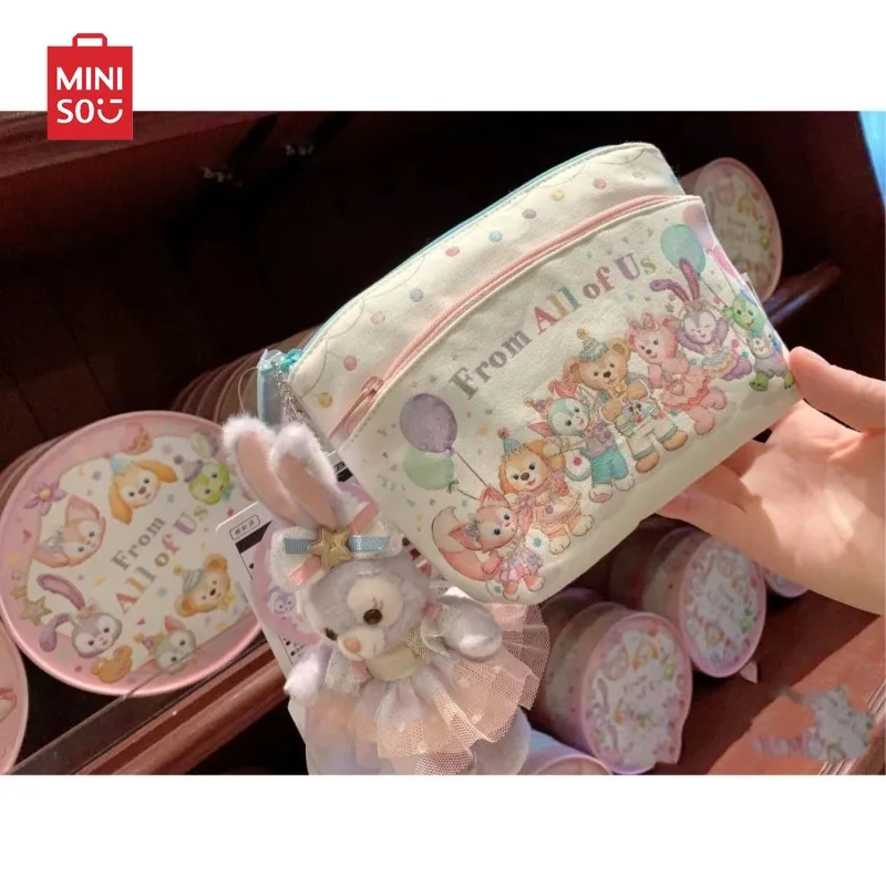 MINISO Disney мультфильм дуффи медведь Тони лингна Белль милая сумка для хранения косметики с принтом 2024 Весенняя Детская сумка бумажник для монет