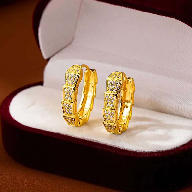 

Роскошная женская пряжка из чистого золота 9999 карата в форме ромба со змеиными ушками