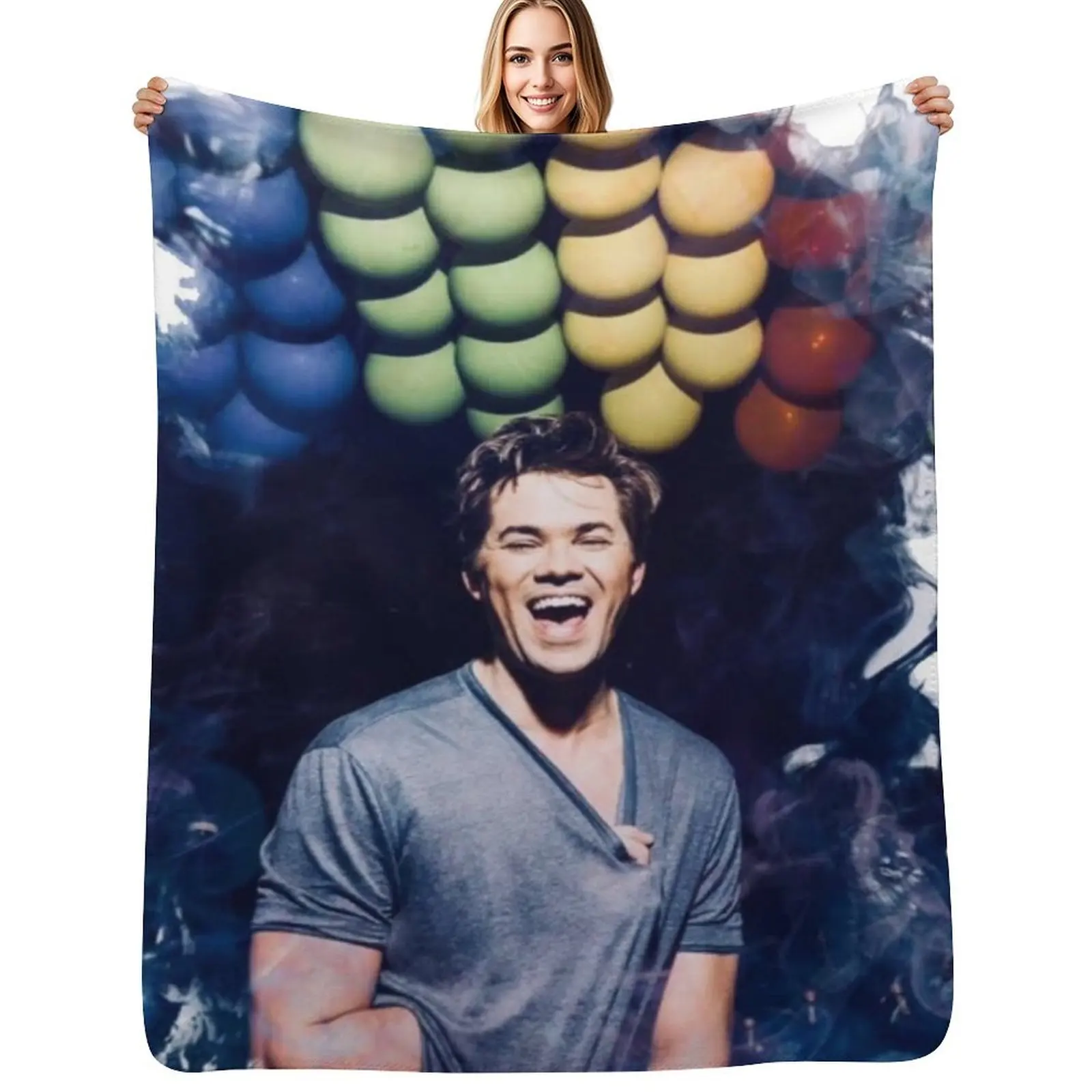 

Andrew Rannells Pride Throw Blanket Easy Care Comfortable Blanket for Couch
