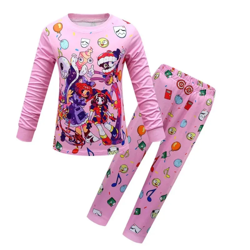 Digital Circus Children Pajamas Girls Pomni Clothes Pants Set Cartoon Sleepwear Kids Pajamas for Boy Toddler Baby Outfits Pyjama