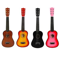 21 inch Basswood Ukulele 6 Strings Small Acoustic Guitar Musical Instruments for Children Kids Beginners Playing Learning Toy