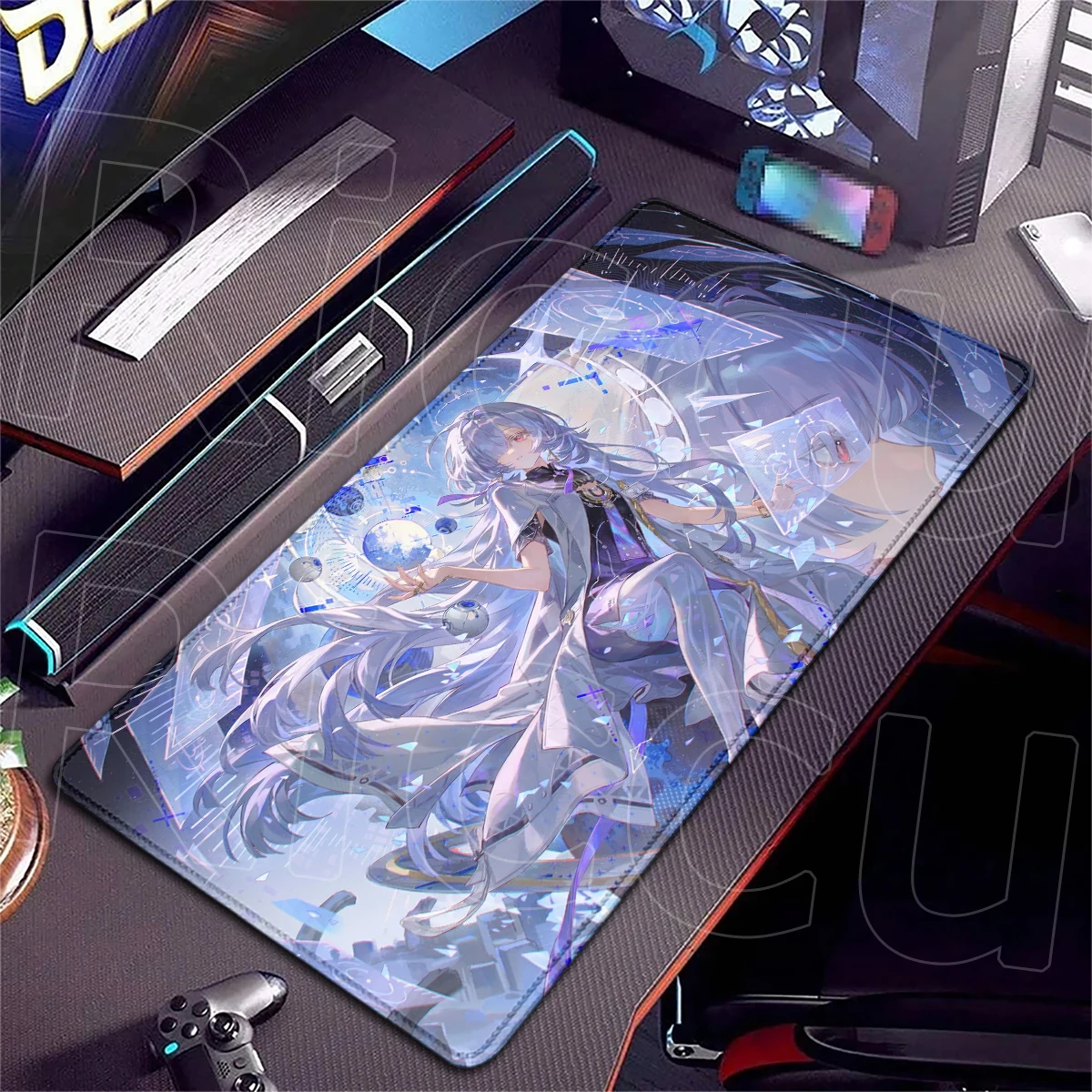 Wuthering Waves Pretty Girl Mousepad, HD-Druck, rutschfeste Gummiunterseite, Schreibtisch-Gadget, Karten-Spielmatte, Büro- und Heim-Set-Zubehör – Detail 8