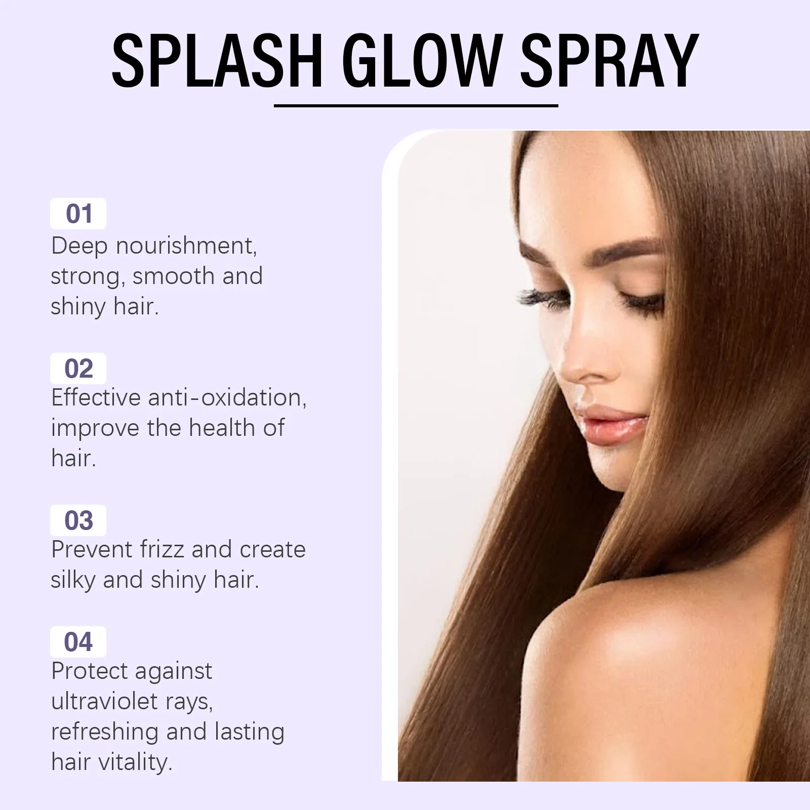 Hoegoa Siero per la crescita dei capelli con vitamina Spray Riduce la perdita Trattamento dei danni al cuoio capelluto Nutriente Riparazioni secche Radici Cura dei capelli Oli essenziali