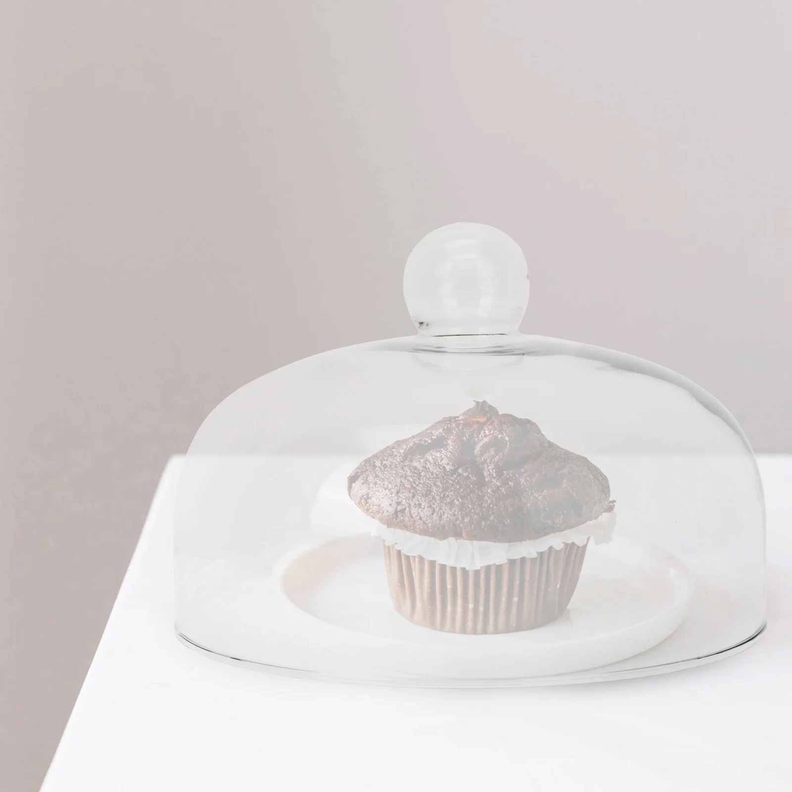 

1Pcs Lead-Free Glass Transparent Food Cover Splash-Proof Dessert Protector Cake Shield for Banquet Glass Cover Cake Protector