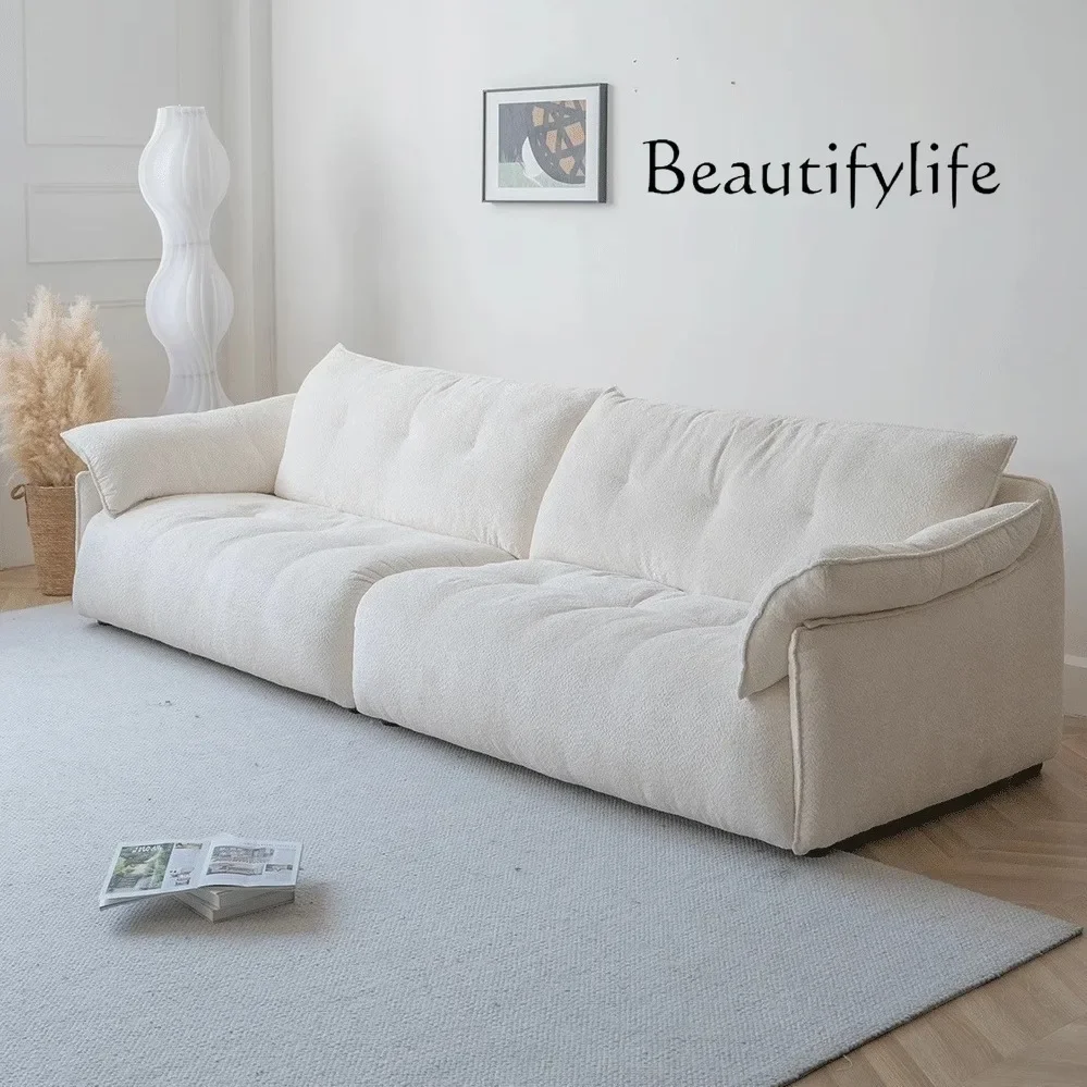 Light luxury sofa simple cream wind snow Neil cloud fabric new small apartment living room high backrest