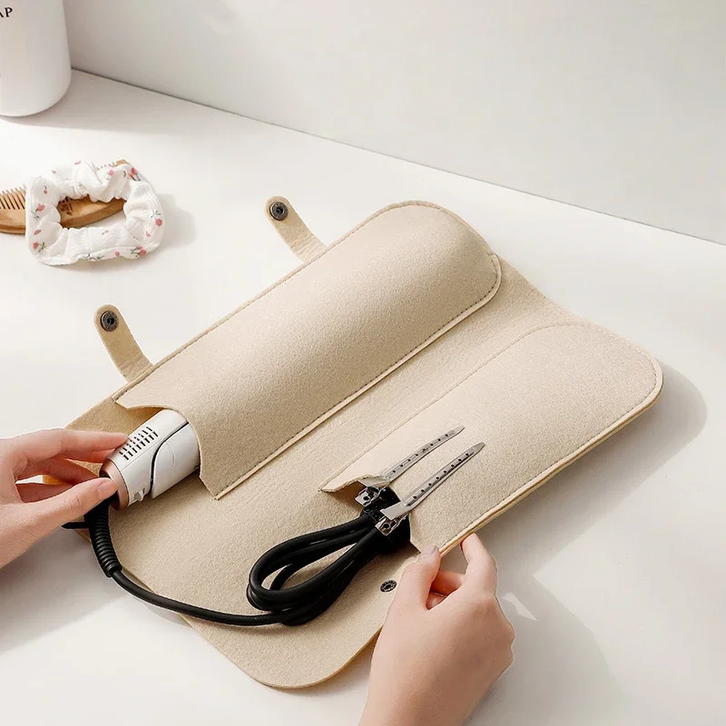 

2 шт. войлочные чехлы-органайзеры для плойки и выпрямителя, термостойкие, портативные, для путешествий, защитный чехол для парикмахерских инструментов