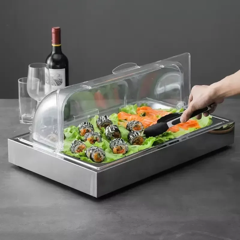 stainless-steel-double-deck-buffet-display-tray-with-clear-pc-cover-commercial-catering-food-warmer-rack-long-term