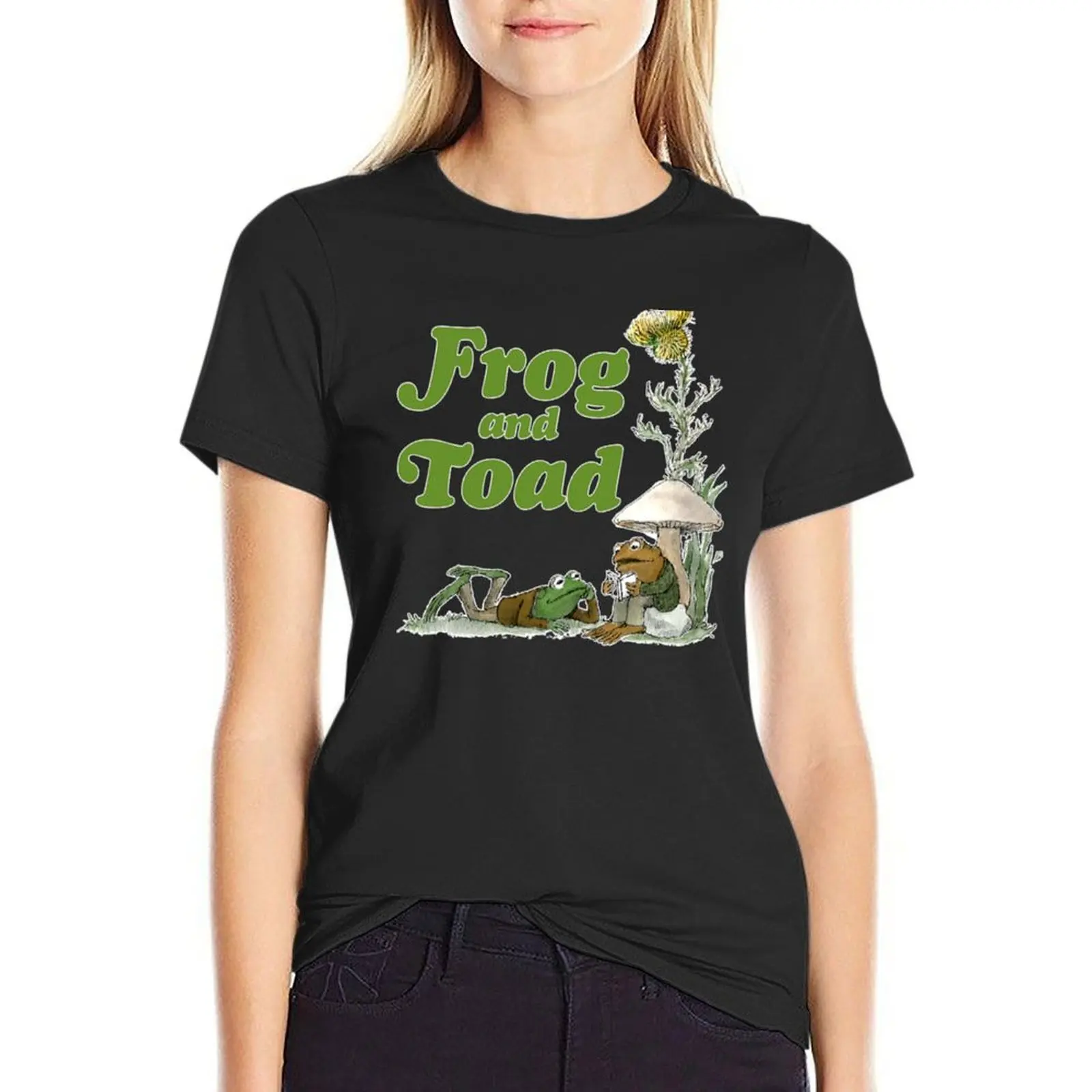 

Frog And Toad T-Shirt animal print shirt for girls summer tops tight shirts for Women