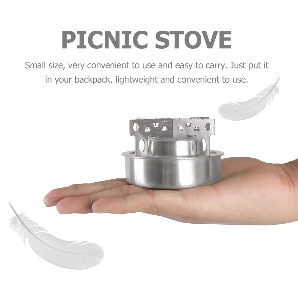 

1Set Stainless Steel Mini Portable Alcohol Stove Outdoor Camping Burner Lightweight Cooking Stove Durable Alcohol Burner