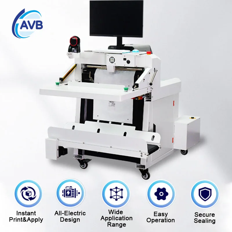 E-commerce Fulfillment Whole Electric Automatic Mailer Bags Autobagger Bagging Printing Labeling Packaging Machine