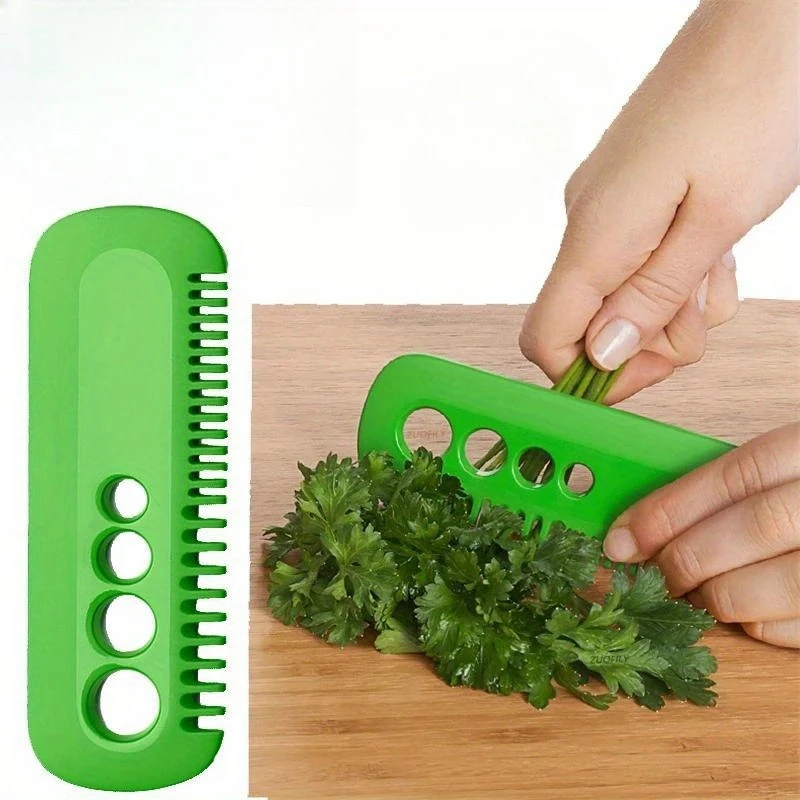 1Pc Vegetable Herb Eliminator Kale Oregano Parsley Cilantro Stripper Looseleaf Comb Household Gadgets Portable Kitchen Tools