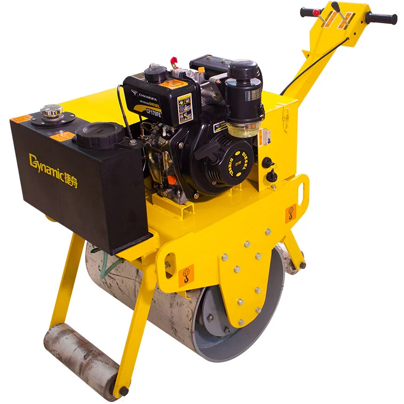 Dual Drive Dual Vibration Diesel Road Roller Handheld Small Single Wheel Road Repair Machine