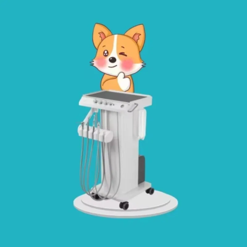 Reusable Dog   Treatment Table Unit with Handpiece Scaler Oil-Free Air Compressor for Large Animal Use