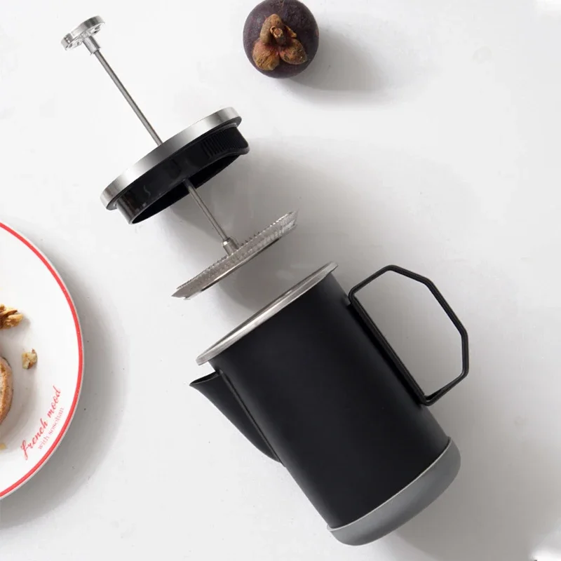 304 Stainless Steel Double Wall French Press Coffee Pot Home Office Camping Coffee Tea Brewer