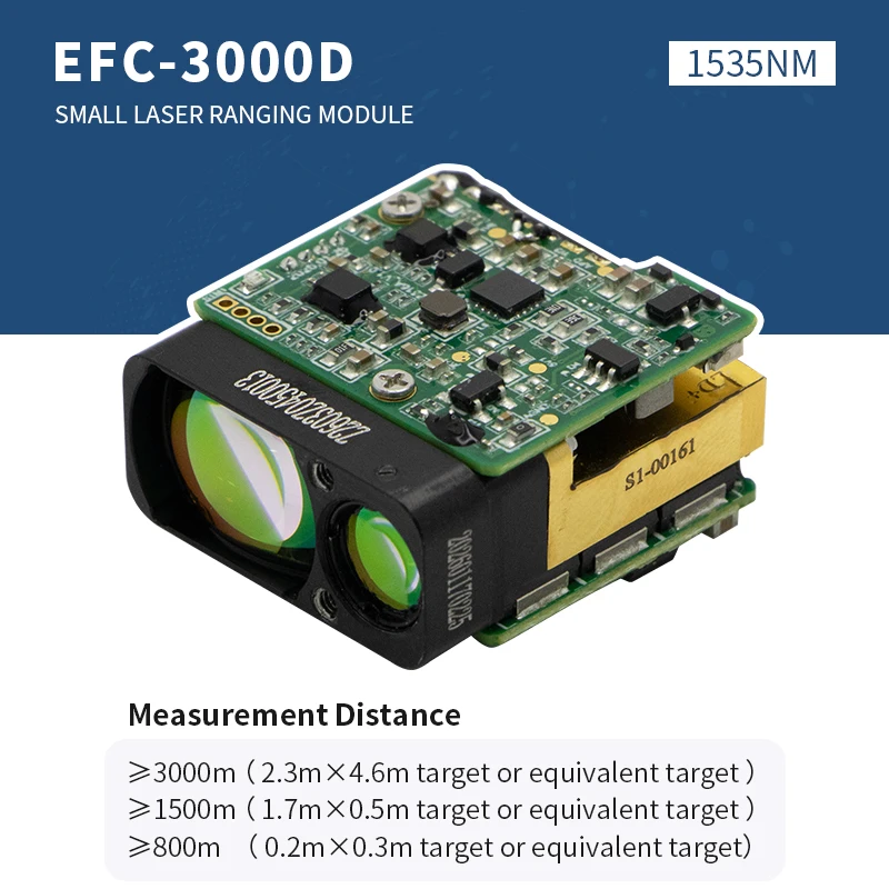 EYOUNG EFC-3000D Industrial Grade Handheld 1535nm Erbium-Glass Laser Ranging Module 1m Accuracy 1-10Hz IP67 Rated Aluminum Alloy