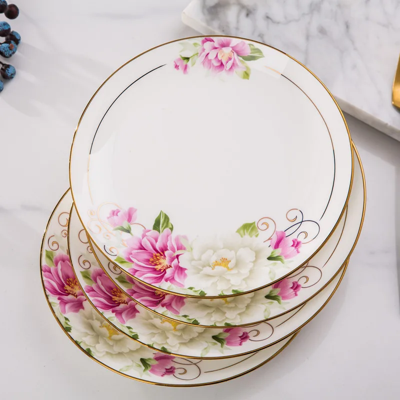 

Italian pasta plate Cold dish plate Shallow plate Steak Western dish plate Home breakfast plate Bone china Butterfly dish plate