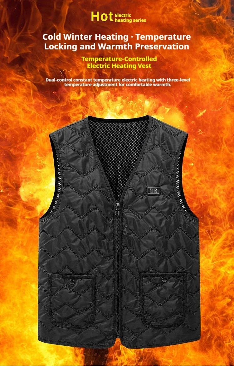 Winter Dual Control USB Heating Electric Vest For Men And Women, Winter Vest For Men And Women, Winter Heating Vest For Men