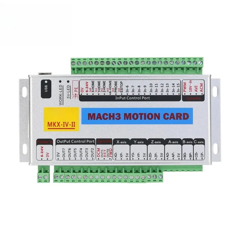 MK4-IV 4-Axis USB Motion Card 2MHz Mach3 CNC Breakout Board for Win 7/10 view 3