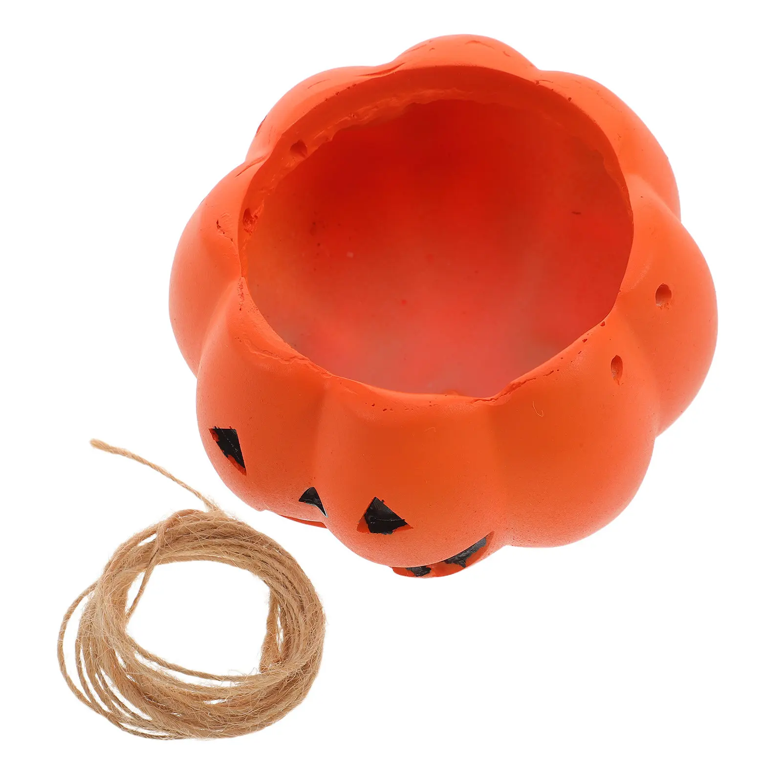 Halloween Hanging Pumpkin Shaped Flower Pot Outdoor Realistic Resin Planter Pot Drainage Hole Garden Porch Decor