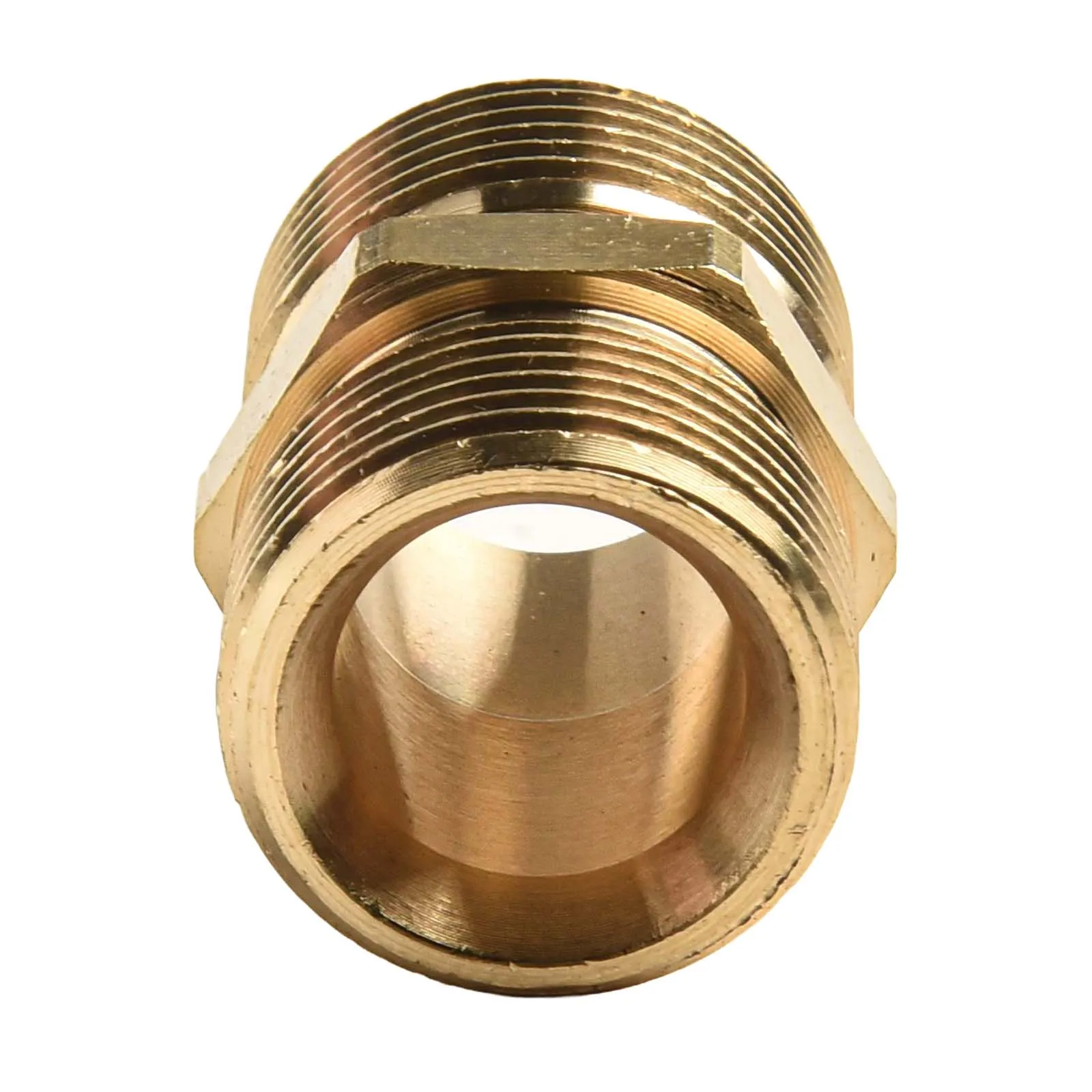 2 Pcs Brass Pressure Washer Hose Extension Adapter M22 Metric Male To Male Tool Household Garden Watering Equipment Accessories