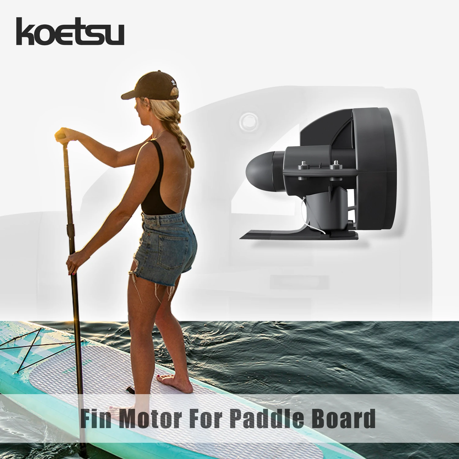 KOETSU paddle board underwater propulsion, underwater motor, compact and light, easy to install, replace hand paddling