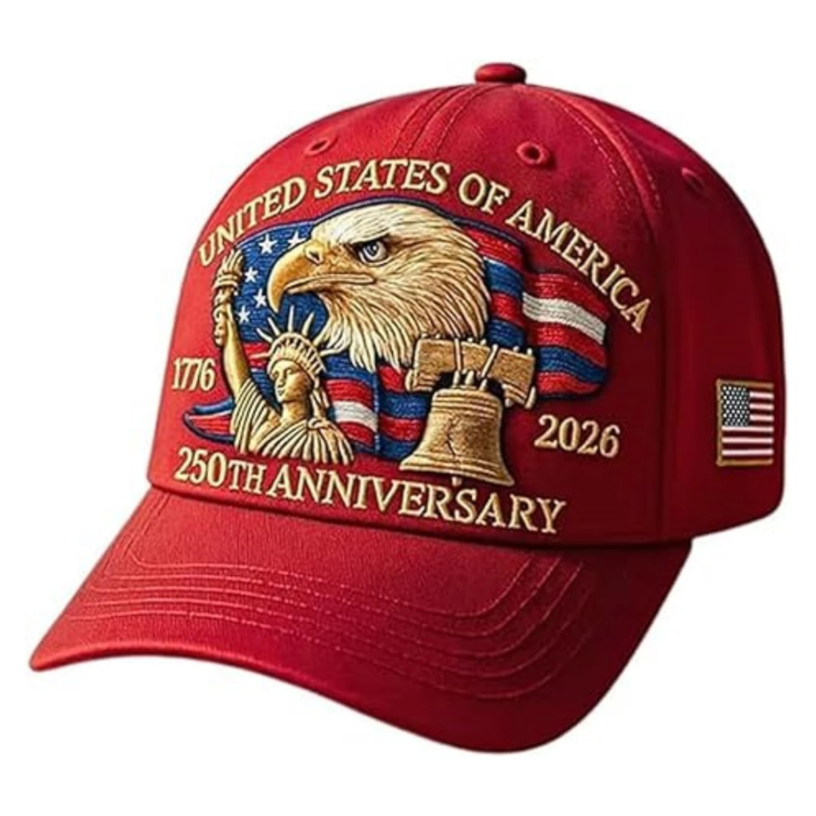 Chapeau du 250e anniversaire des états-unis, Protection solaire, casquette de Baseball imprimée aigle chauve, casquette patriotique rétro pour femmes et hommes