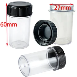 10pcs Biological Microscope Objective Lens Plastic Box 45mm 60mm 185 195 Objective Anti-Dust cover Case RMS Thread 20.3