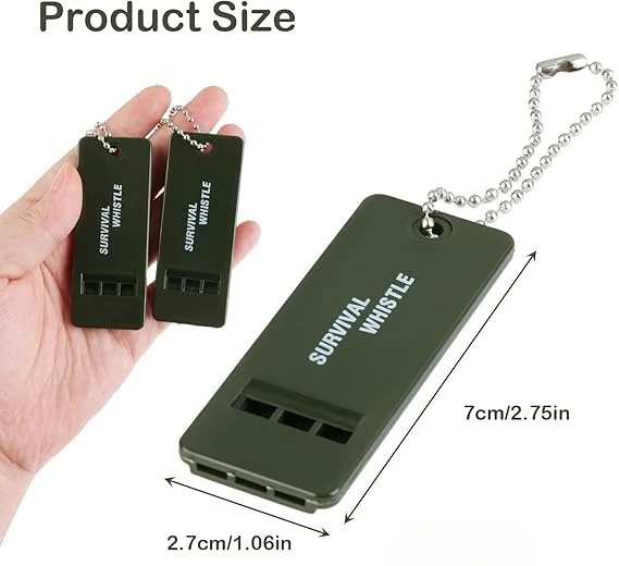 3/6/12 PCS Emergency Whistle – Loud Shrill Survival Whistle for Hiking, Self-Defense & Rescue | Flat Keychain Safety Alert