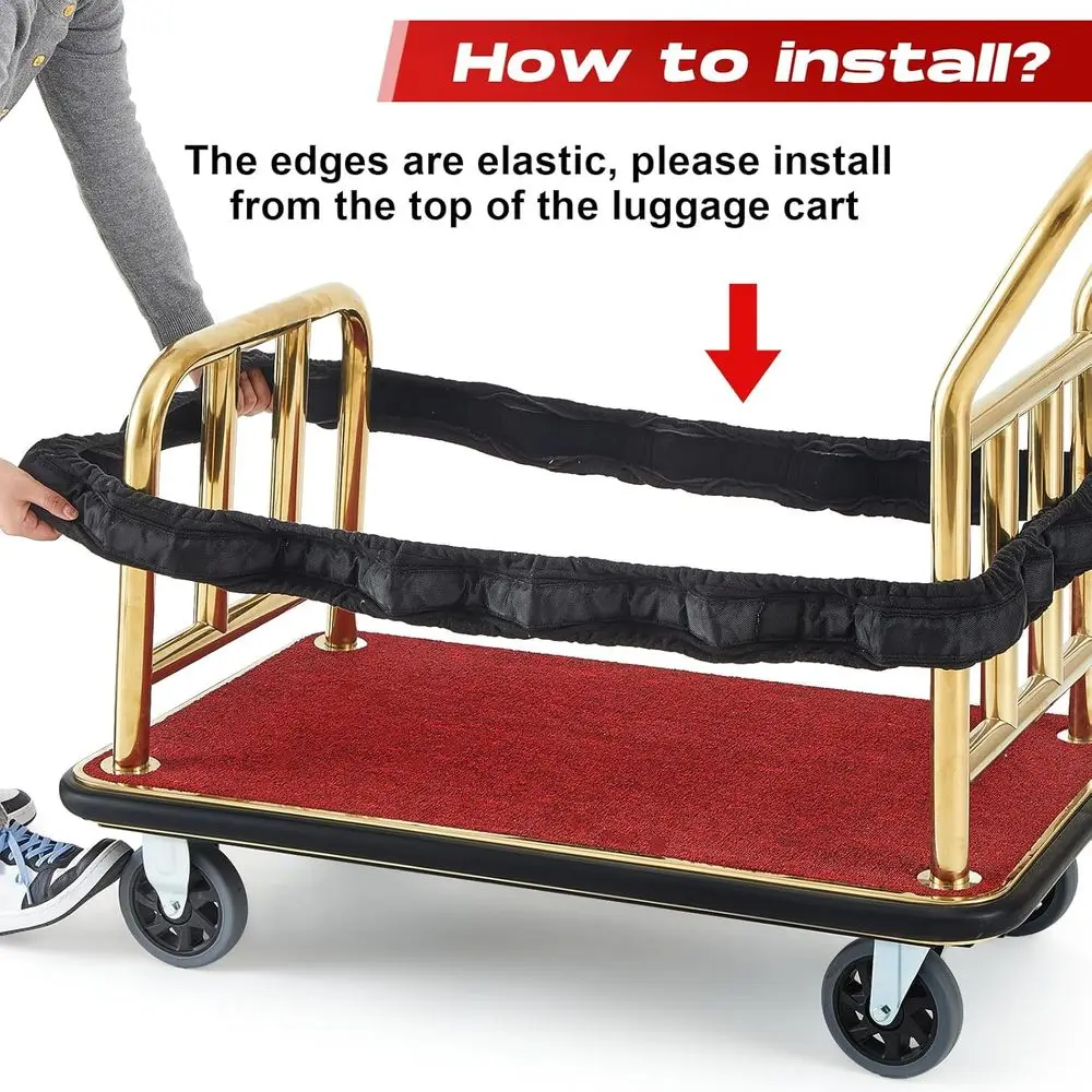 Amortecedor e guarda de parede para carrinho de hotel de tamanho médio para proteção interna e externa - Ideal para aeroporto e acessórios de viagem