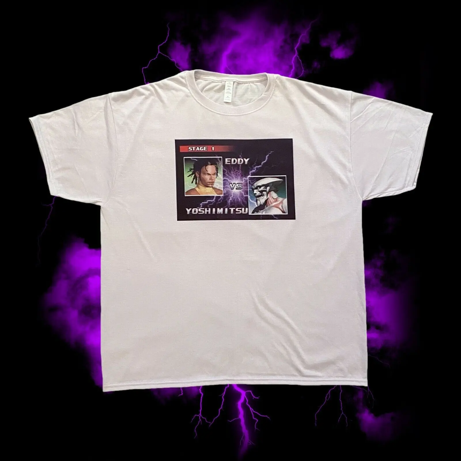 Camiseta gráfica de Eddy Gordo vs Yoshimitsu Tekken 3, playera personalizada para videojuegos
