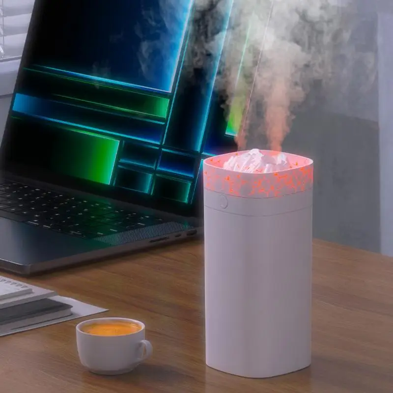 USB Cool Mist Sprayer Portable 600ml Electric Air Humidifier Aroma Oil Diffuser with Colorful Night Light for Home Car