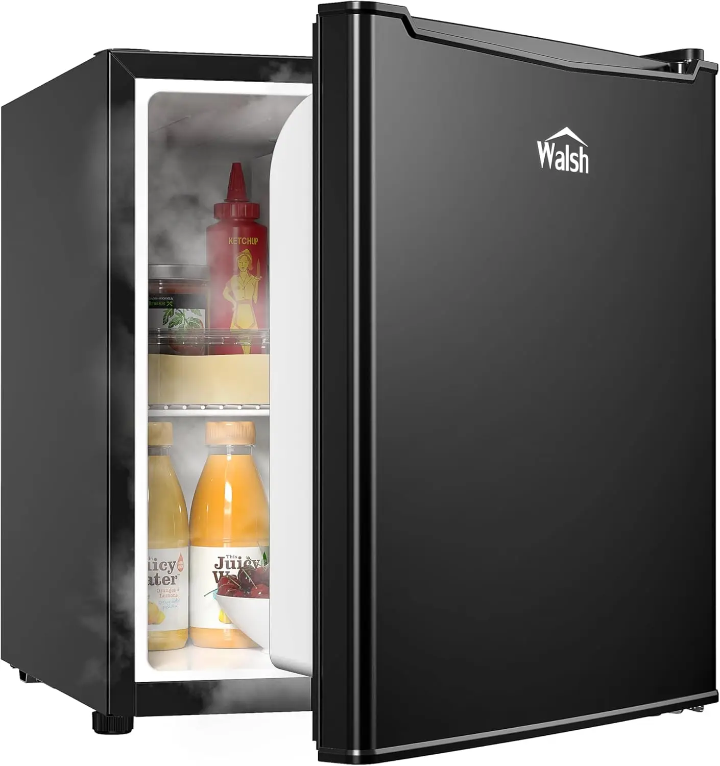 Single Door Mini Fridge, Energy Efficient, Adjustable Mechanical Thermostat with Chiller, Reversible Doors