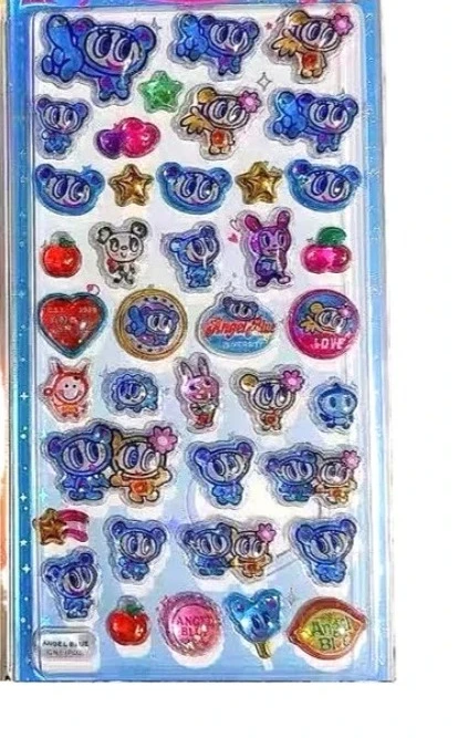 日本の3Dドロップレリーフステッカー - 漫画DIYスクラップブッキングデカール、かわいいジャーナリングステーショナリー