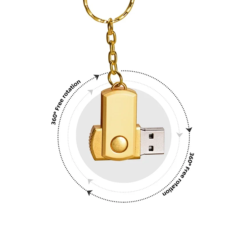 JASTET-memoria USB de Metal de alta velocidad, pendrive giratorio de 128GB, 128GB, 64GB, 32GB, regalo creativo, 16GB