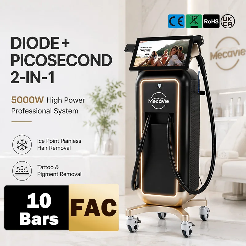 5000W portable 2026 NEW Soprano Titanium Ice Platinum Diode 755 808 940 1064nm 4 Wavelength Laser Hair Removal Machine Painless