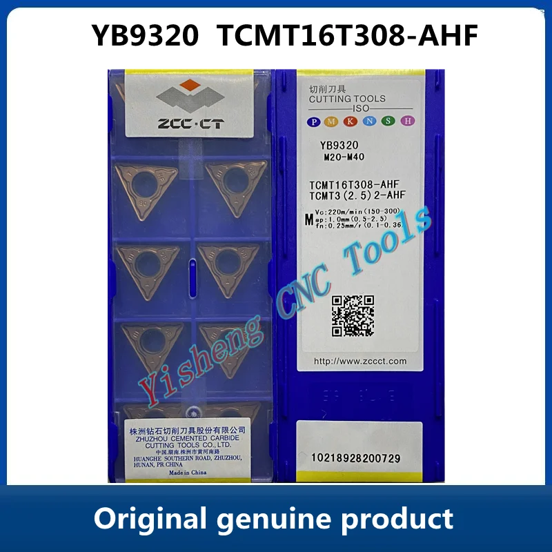 Original ZCC CT YB9320 TCMT16T308-AHF YB6315 Carbide Inserts CNC Turning Tool Lathe Cutter Tools