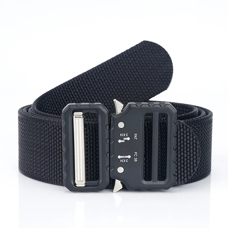 

Tactical Belt Alloy Buckle Male Waistband Leisure Belt Quick Release Quick Dry Elastic For Fishing Hunting Multi Function